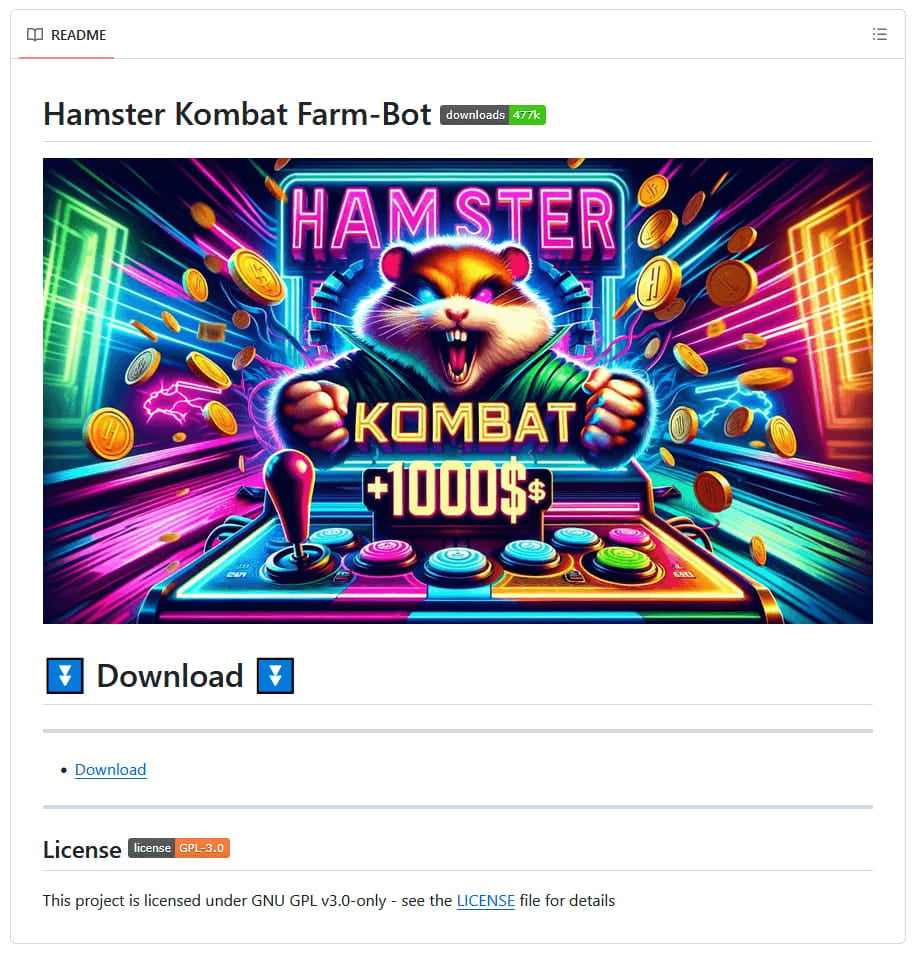 Fake Hamster Kombat farmer bot spreading Lumma Stealer